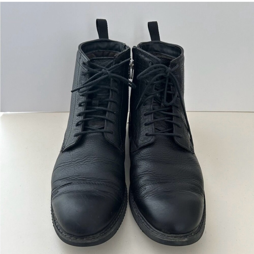 Timberland Cobelton Mens Size 9 Chukka Boots Black Leather Lace Up Zip Up 5547A